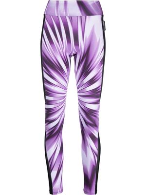Plein Sport tie-dye high-waisted leggings - Purple