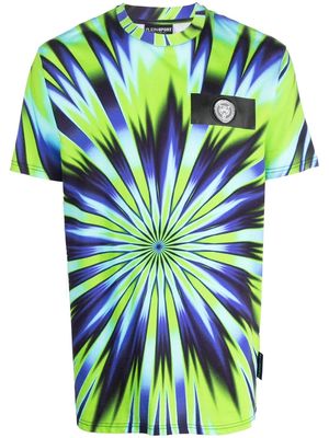 Plein Sport tie dye-print short-sleeved T-shirt - Green