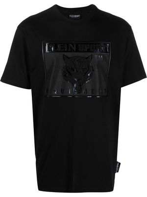 Plein Sport tiger-head logo-print T-shirt - Black