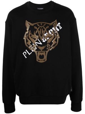 Plein Sport tiger-head long-sleeve sweatshirt - Black