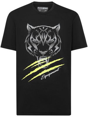 Plein Sport tiger-print jersey T-shirt - Black