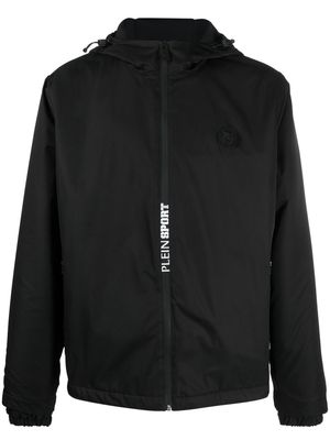 Plein Sport zip-up hooded jacket - Black