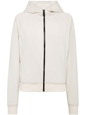 Plein Sport zip-up hooded jacket - Neutrals