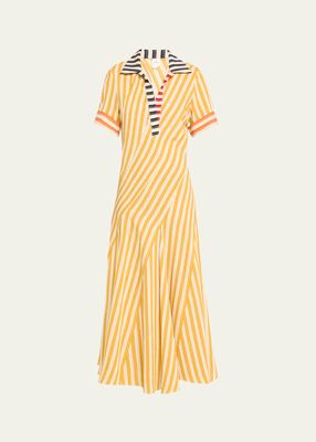 Plot Twist Multi-Striped Polo Dress