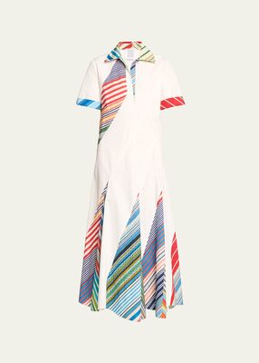 Plot Twist Striped Polo Dress