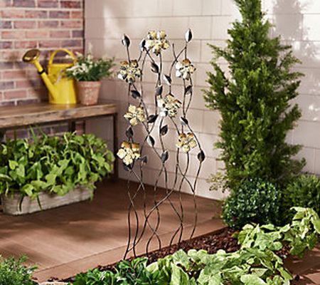 Plow & Hearth 40" x 12" Copper Finished Metal Outdoor Trellis