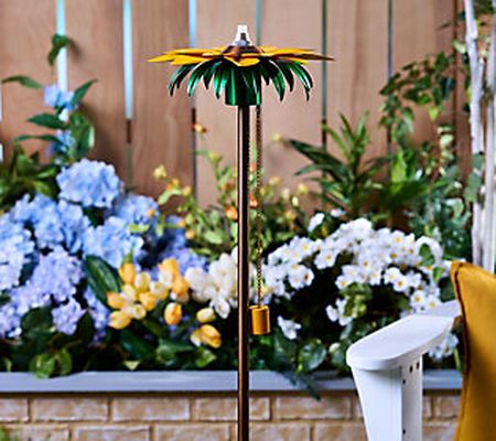 Plow & Hearth 42" Metal Flower Shaped Tiki Torch Stake