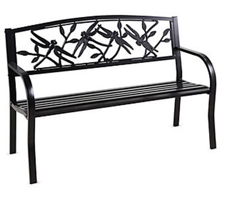 Plow & Hearth Dragonfly Metal Garden Bench