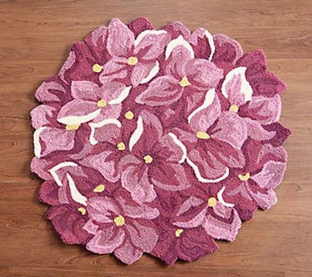 Plow & Hearth Floral ShapedThrow Rug