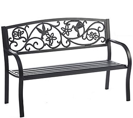 Plow & Hearth Hummingbird Metal Garden Bench