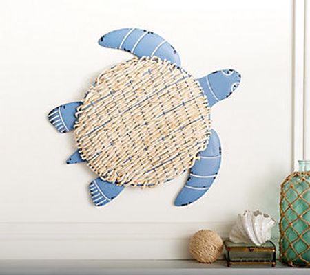 Plow & Hearth Rattan & Metal Coastal Creatures Wall Art