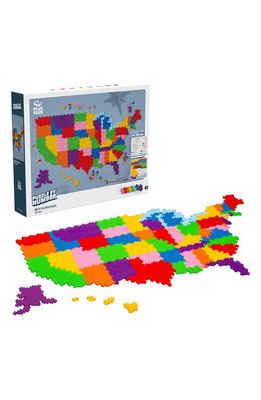 Plus-Plus USA 1400-Piece Map of USA Puzzle by Number in Multi-Color/Mix