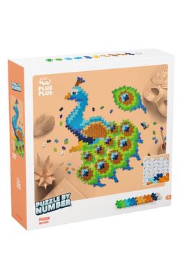 Plus-Plus USA 800-Piece Peacock Puzzle by Number in Multi-Color/Mix