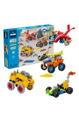 Plus-Plus USA Go! Learn to Build Vehicles Play Set in Blue