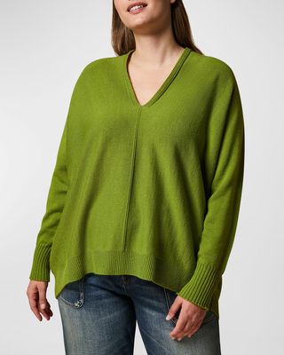 Plus Size Alba V-Neck Wool-Blend Sweater