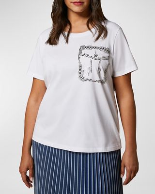 Plus Size Caccia Rhinestone Jersey T-Shirt