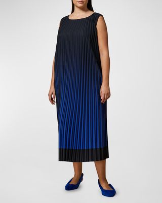 Plus Size Danzare Pleated Ombre Midi Dress