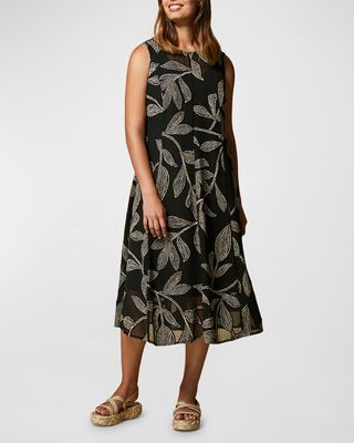 Plus Size Donata Floral-Print Midi Dress