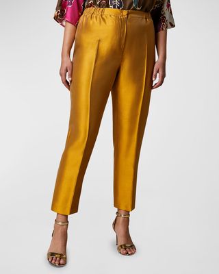 Plus Size Nigeria Silk Cigarette Trousers