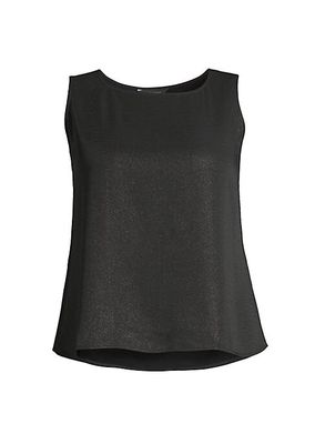 Plus Size Shimmer Mid-Length Tank