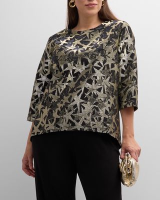 Plus Size Star of the Show Jacquard Top