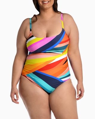 Plus Size Sunscape One-Piece Swimsuit