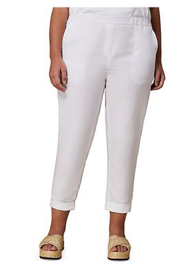 Plus Size Uguale Linen-Blend Joggers