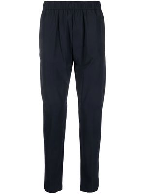 PMD elasticated-waistband tapered trousers - Blue