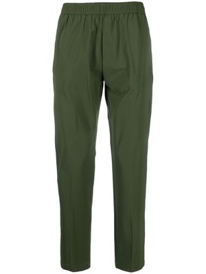 PMD elasticated-waistband tapered trousers - Green