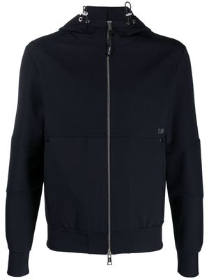 PMD Invisible Fleece hooded zip-up jacket - Blue