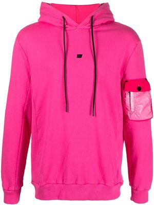 PMD logo-patch contrast hoodie - Pink