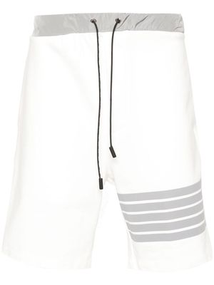 PMD stripe-detail cotton shorts - White