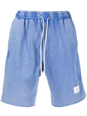 PMD washed-effect cotton shorts - Blue
