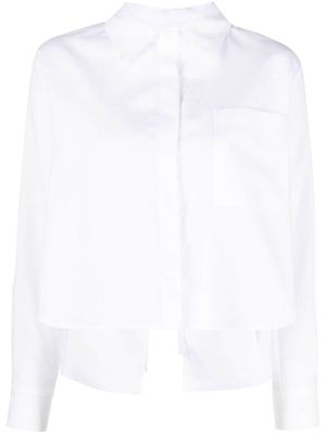 PNK cropped open-back cotton shirt - White