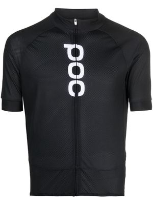 POC logo-print zipped cycling top - Black