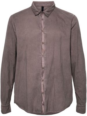 Poème Bohémien classic-collar linen shirt jacket - Grey