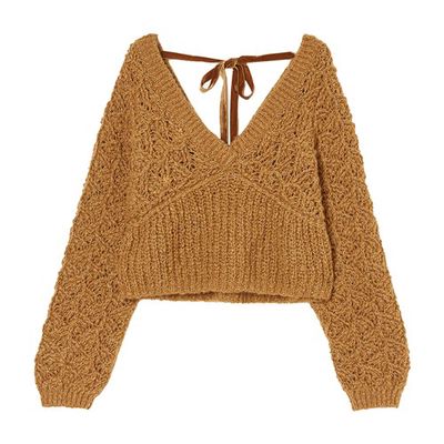 Poinsettia sweater in lurex wool