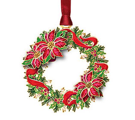Poinsettia Wreath Ornament