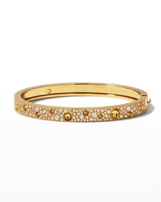 Pois Moi Luna 18k Gold Diamond Bangle Bracelet