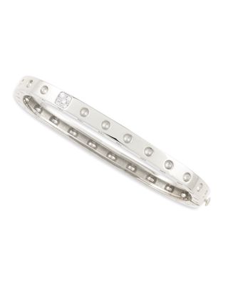 Pois Moi One-Row Diamond Bangle, White Gold