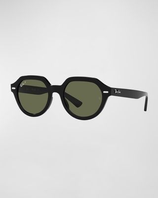 Polarized Gina Square Plastic & Crystal Sunglasses