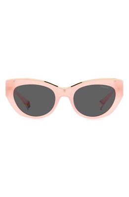 Polaroid 50mm Polarized Cat Eye Sunglasses in Pink/Gray Polarized