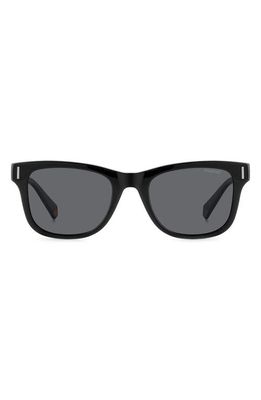 Polaroid 51mm Polarized Square Sunglasses in Black/Gray Polarized