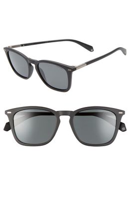 Polaroid 52mm Polarized Sunglasses in Mtt Black/Grey Polarized