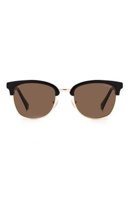 Polaroid 53mm Polarized Square Sunglasses in Black /Bronze Pz