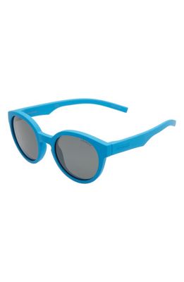 Polaroid Kids' 42mm Small Polarized Round Sunglasses in Blue/Grey Polarized