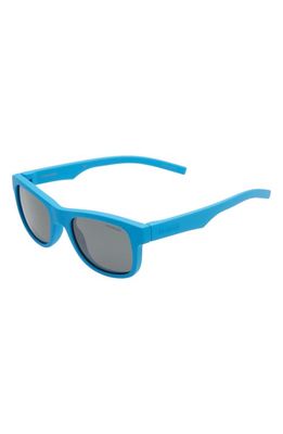 Polaroid Kids' 43mm Small Polarized Square Sunglasses in Blue/Grey Polarized