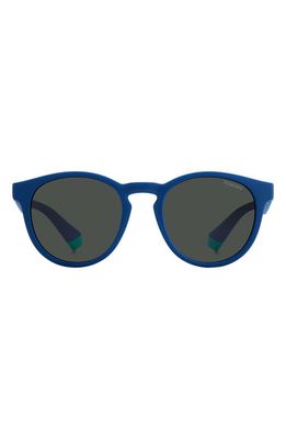 Polaroid Kids' 45mm Round Polarized Sunglasses in Azure Grn/Gray Pz