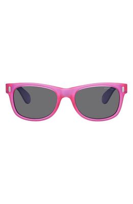Polaroid Kids' 46mm Polarized Small Rectangular Sunglasses in Pink Purple/Gray Polarized