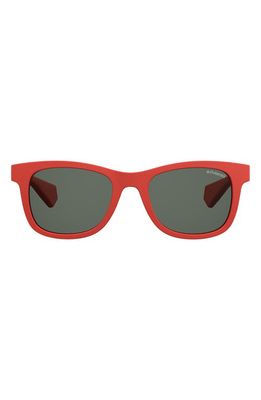 Polaroid Kids' 46mm Polarized Square Sunglasses in Red/Gray Pz